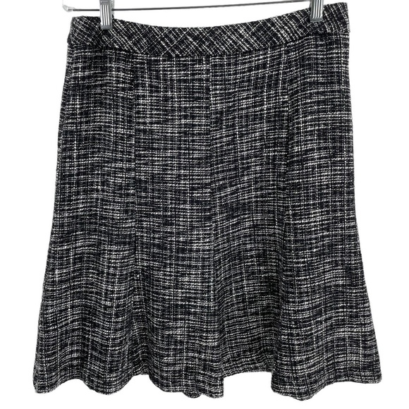 Coldwater Creek Black & White Tweed A-line Skirt - Sz 6 - Picture 1 of 10